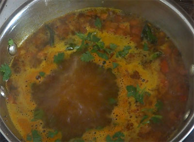 coriander leaves for 5 minute quick saaru or rasam