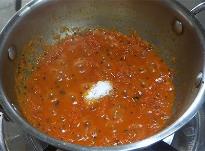 salt and jaggery for tomato onion paste for tomato onion chutney or red chutney