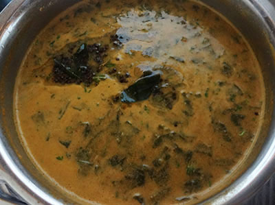 tempering avarekalu basale soppu sambar