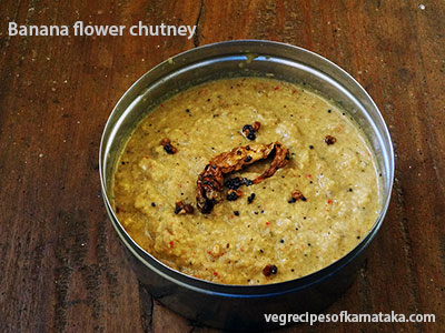 Baale hoovu or Banana flower chutney