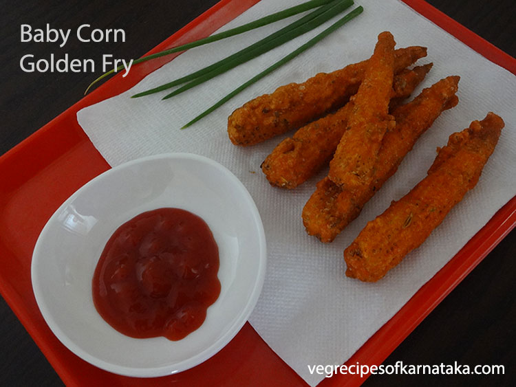 baby corn golden fry recipe