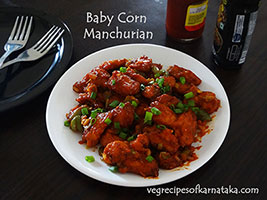 Baby corn manchurian recipe