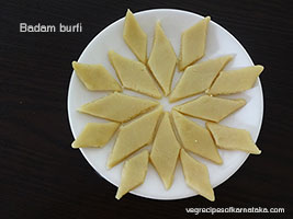 Badam burfi recipe