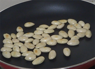 roasting almonds for badam milk powder recipe