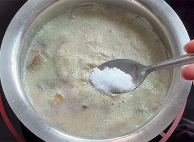 salt for balekai mosaru kootu or raw banana majjige huli recipe