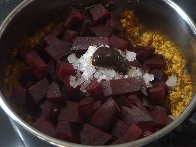 salt and tamarind for beetroot chutney recipe