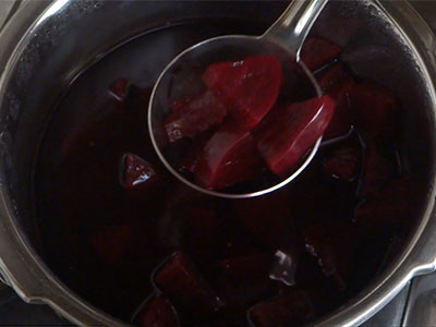 cooked beetroot for beetroot rasam or beetroot saaru recipe