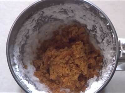 jaggery for bella kayi burfi or coconut jaggery burfi