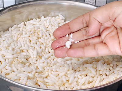 puffed rice for bellulli ona khara mandakki or garlic churumuri