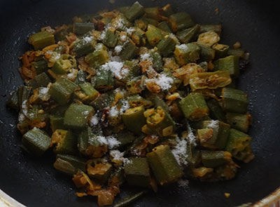 salt for bendekai palya or ladies finger stir fry