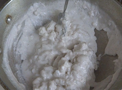 cooking dough for benne kadubu or benne mudde