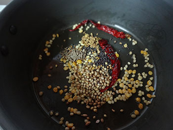 frying spices for bisi bele bath