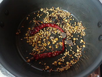 frying spices for bisi bele bath