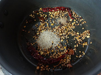 frying spices for bisi bele bath