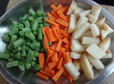 vegetables for broken wheat bisisbele bath