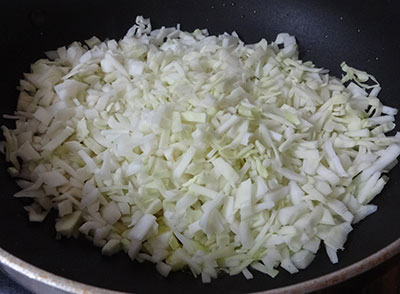 chopped cabbage for cabbage rice or kosu ricebath