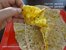 carrot paratha recipe