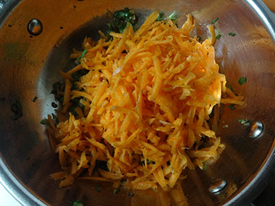 stuffing for carrot paratha