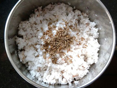 grinding coconut for chakli or chakkuli recipe