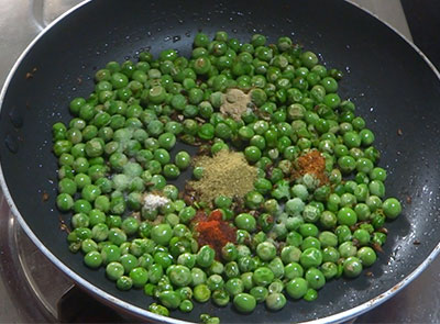 spices for chatpata matar or green peas snacks