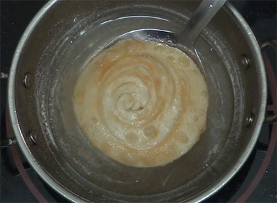 sprinkling sugar syrup for chiroti