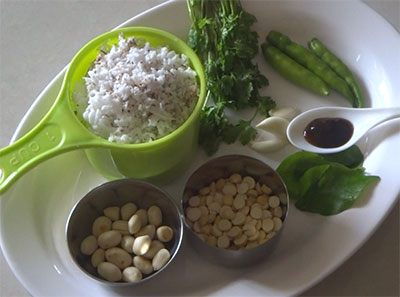 ingredients for bangalore hotel style coconut chutney