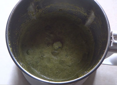 ground paste for coriander rice recipe or kottambari soppu rice