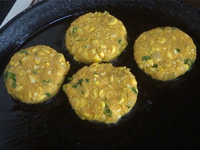 shallow frying corn cutlet or jola cutlet