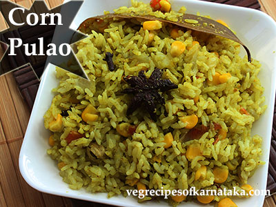 corn pulao or corn rice