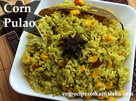 corn pulao or corn rice