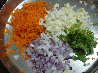 vegetables for curd sandwich