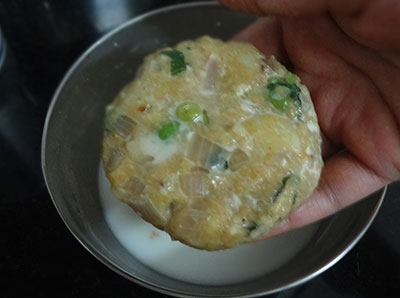 making cutlet or potato peas cutlet