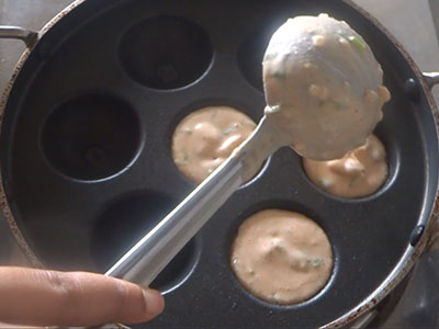 making bele paddu or mixed dal appe or paniyaram or gundupongalu