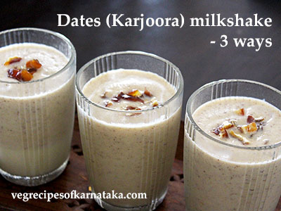 dates milkshake or karjoora milkshake