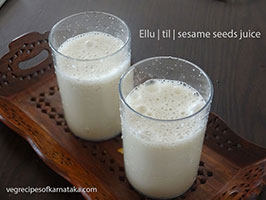 ellu juice or sesame seeds milkshake