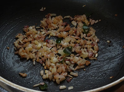 roasting onion for ellu pajji or ellu chutney