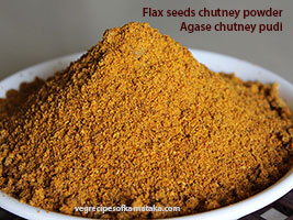 agase chutney pudi or flax seeds chutney powder