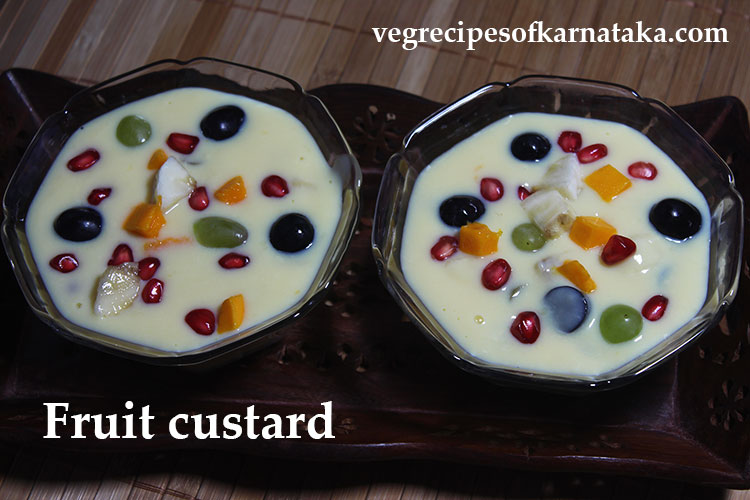 fruit custard or fruit salad recipe