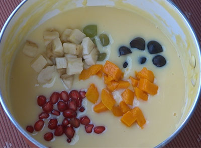 cut fruits for fruit custard or fruit salad recipe