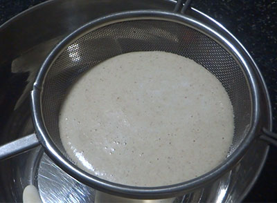 filtering for gasagase haalu or poppy seeds milk