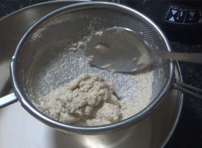 filtering gasagase haalu or poppy seeds milk