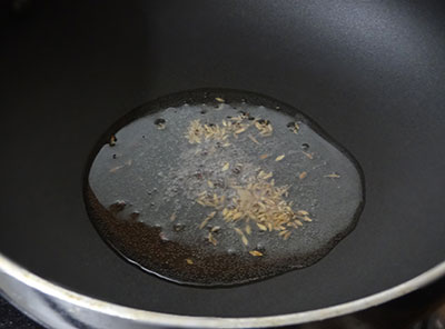 tempering for genasina palya or sweet potato stir fry