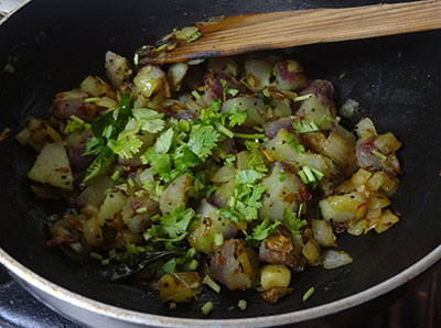 genasina palya or sweet potato stir fry