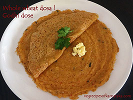 whole wheat dosa