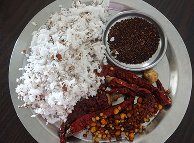 grinding masala for heralekai gojju huli