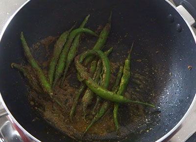 making green chilli fry recipe