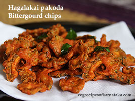 hagalakai pakoda recipe, karela fry