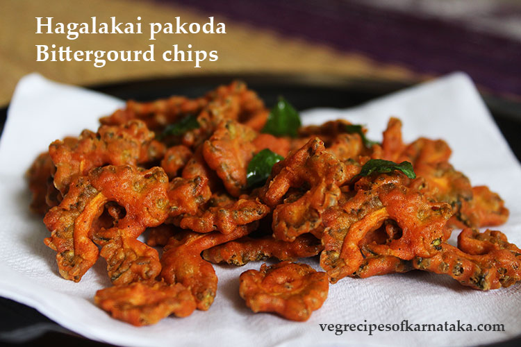 hagalakai pakoda recipe, karela fry