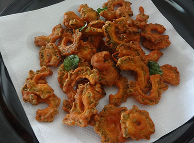 hagalakai pakoda or bittergourd chips or karela fry