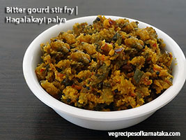 hagalakayi palya or bitter gourd stir fry recipe